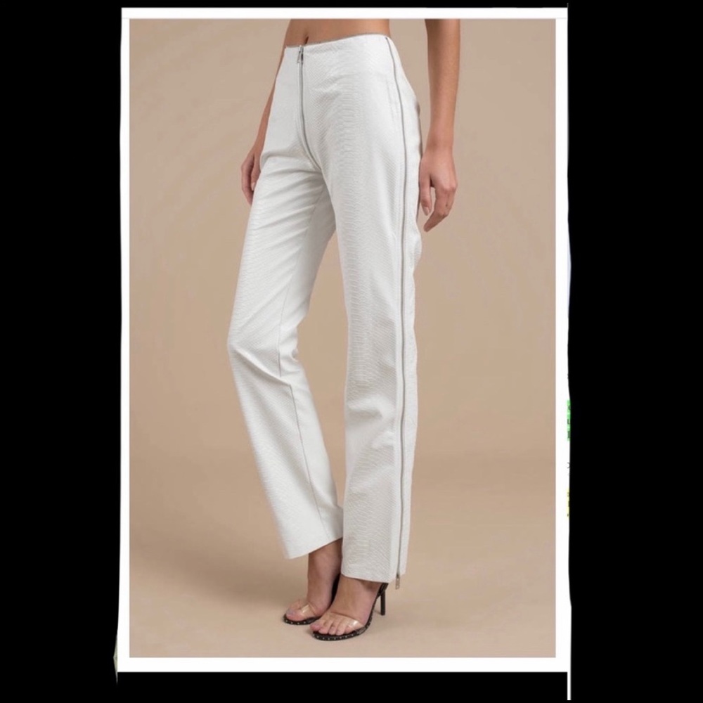 Salt white snake skin pants